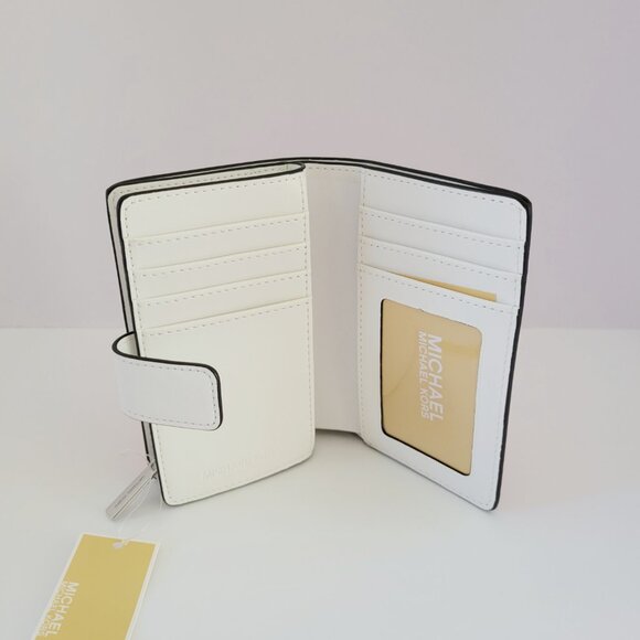 Michael Kors Jet Set Travel Agency Medium Bifold Zip Coin Wallet Dragonfruit - Picture 8 of 8